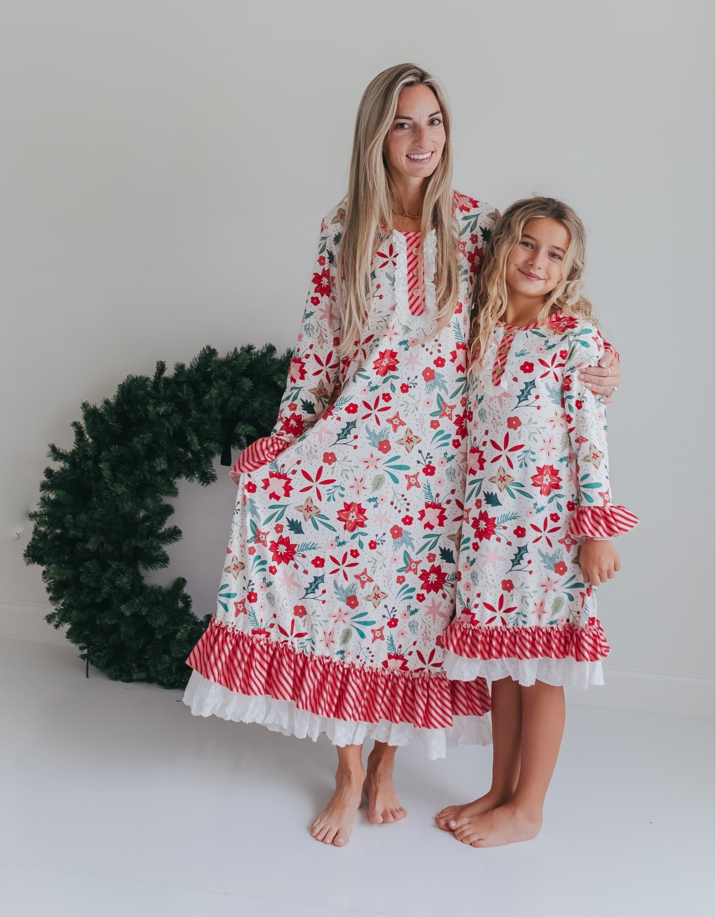 Christmas Flower Lounge Gown